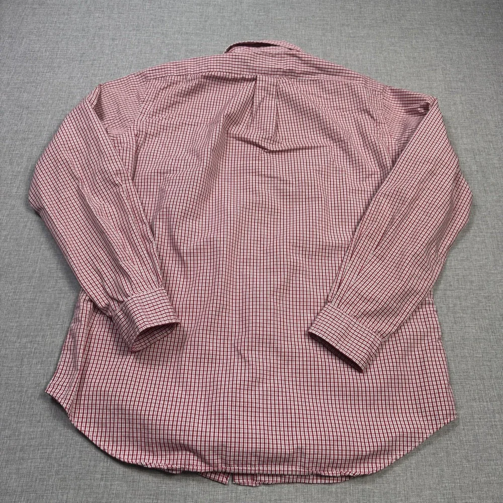 Ralph Lauren Button-Down Shirt Mens M Red Check Long Sleeve Classic Fit Cotton